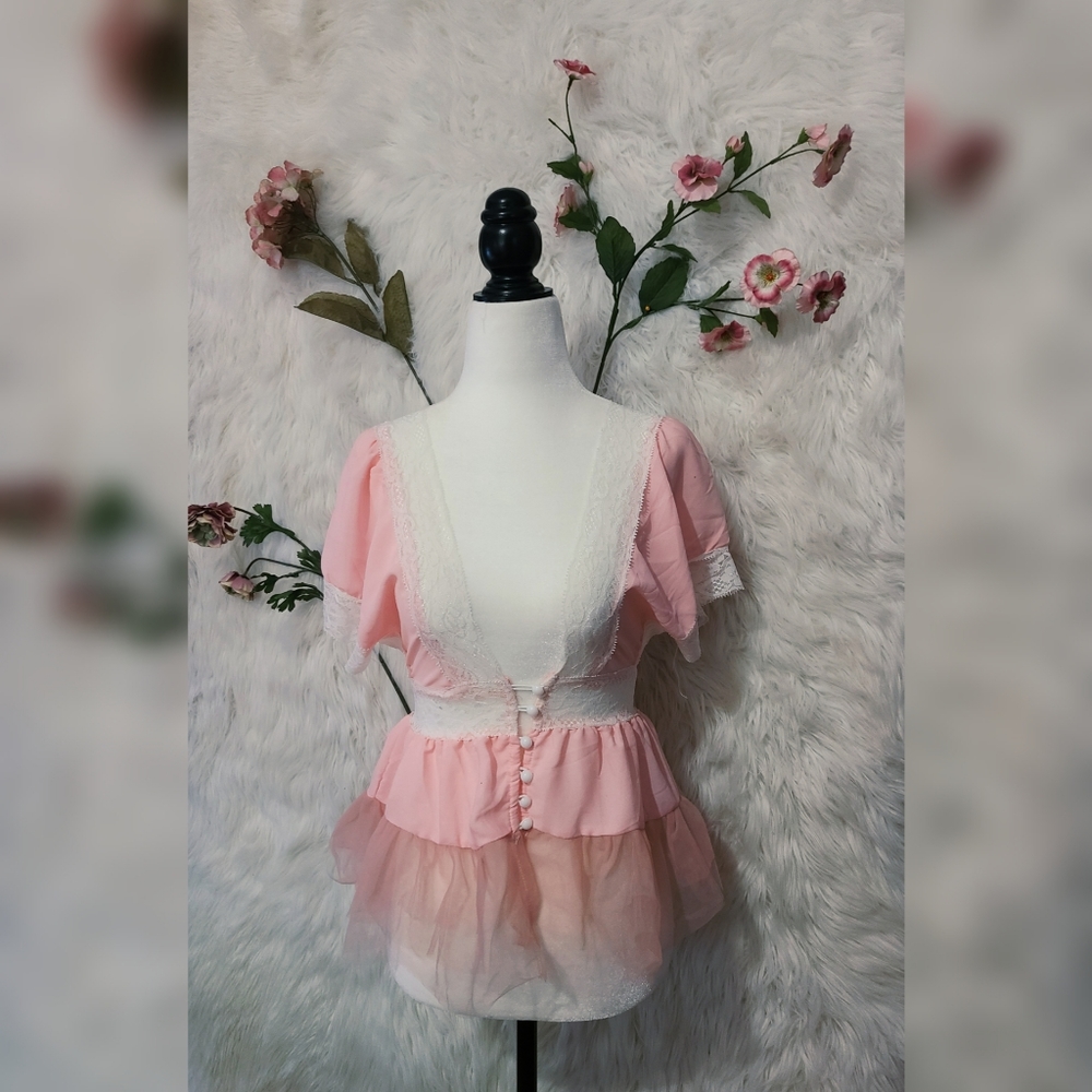 Cute pink babydoll negligee